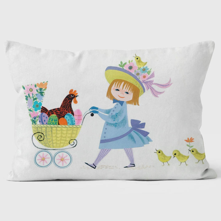 The Easter Egg Pram - Special Occasions Cushion - Handmade Cushions UK - WeLoveCushions