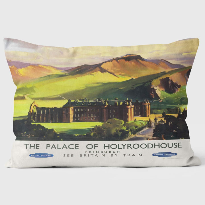 The Palace Of Holyroodhouse 1955 - National Railway Museum Cushion - Handmade Cushions UK - WeLoveCushions