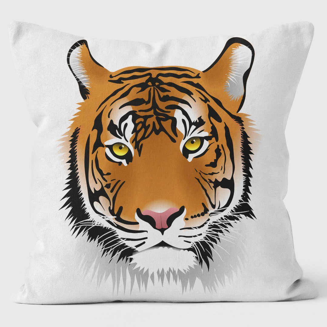 Tiger Head - Art Print Cushion - Handmade Cushions UK - WeLoveCushions