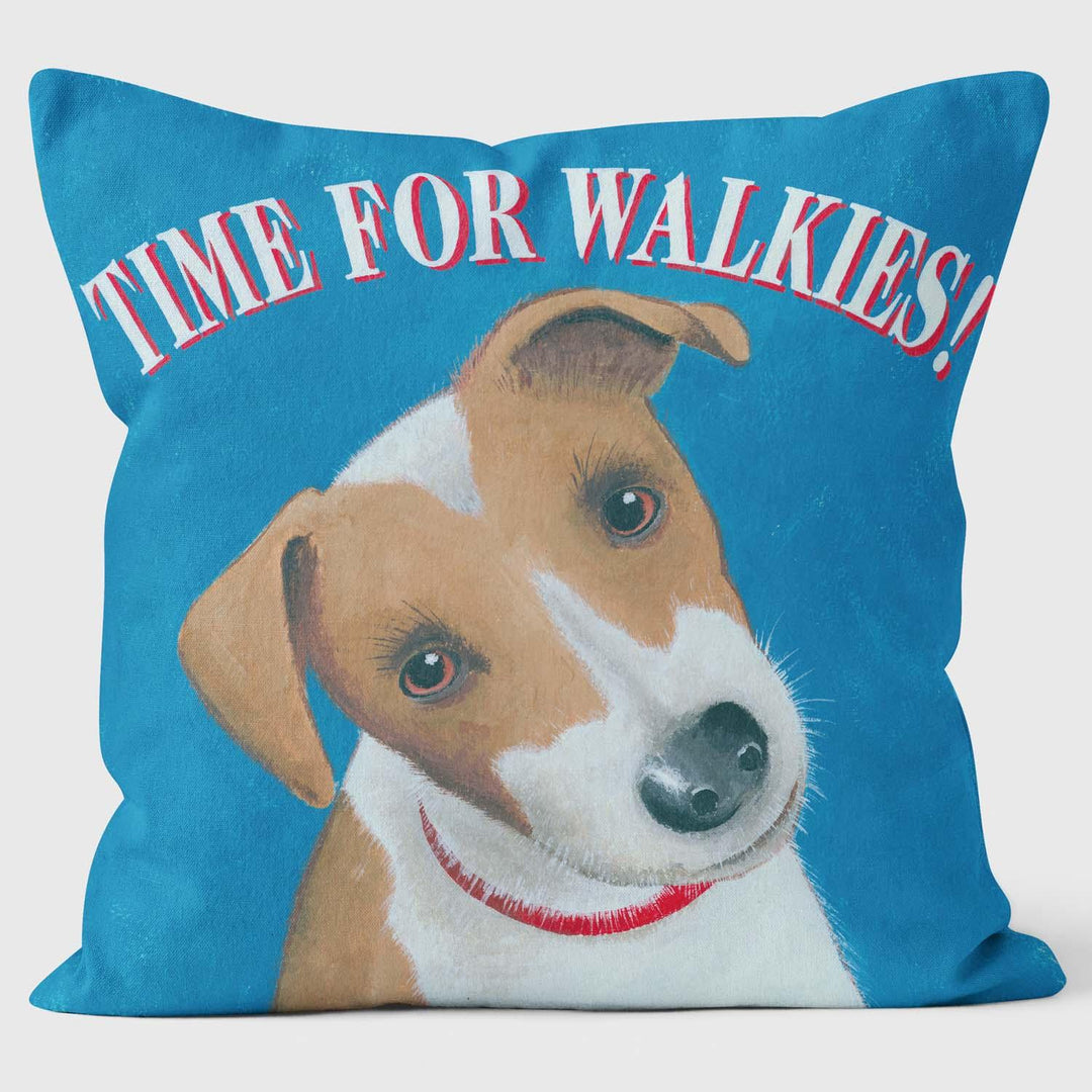 Time for walkies - Martin Wiscombe - Art Print Cushion - Handmade Cushions UK - WeLoveCushions