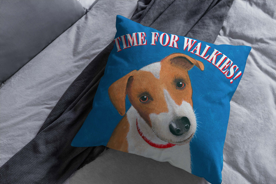 Time for walkies - Martin Wiscombe - Art Print Cushion