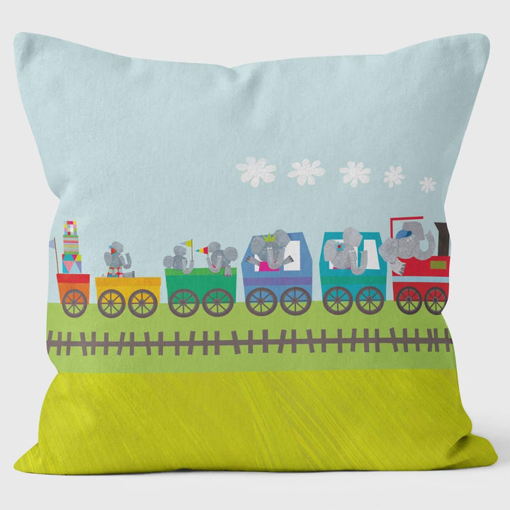 Train - Kali Stileman Cushion - Handmade Cushions UK - WeLoveCushions