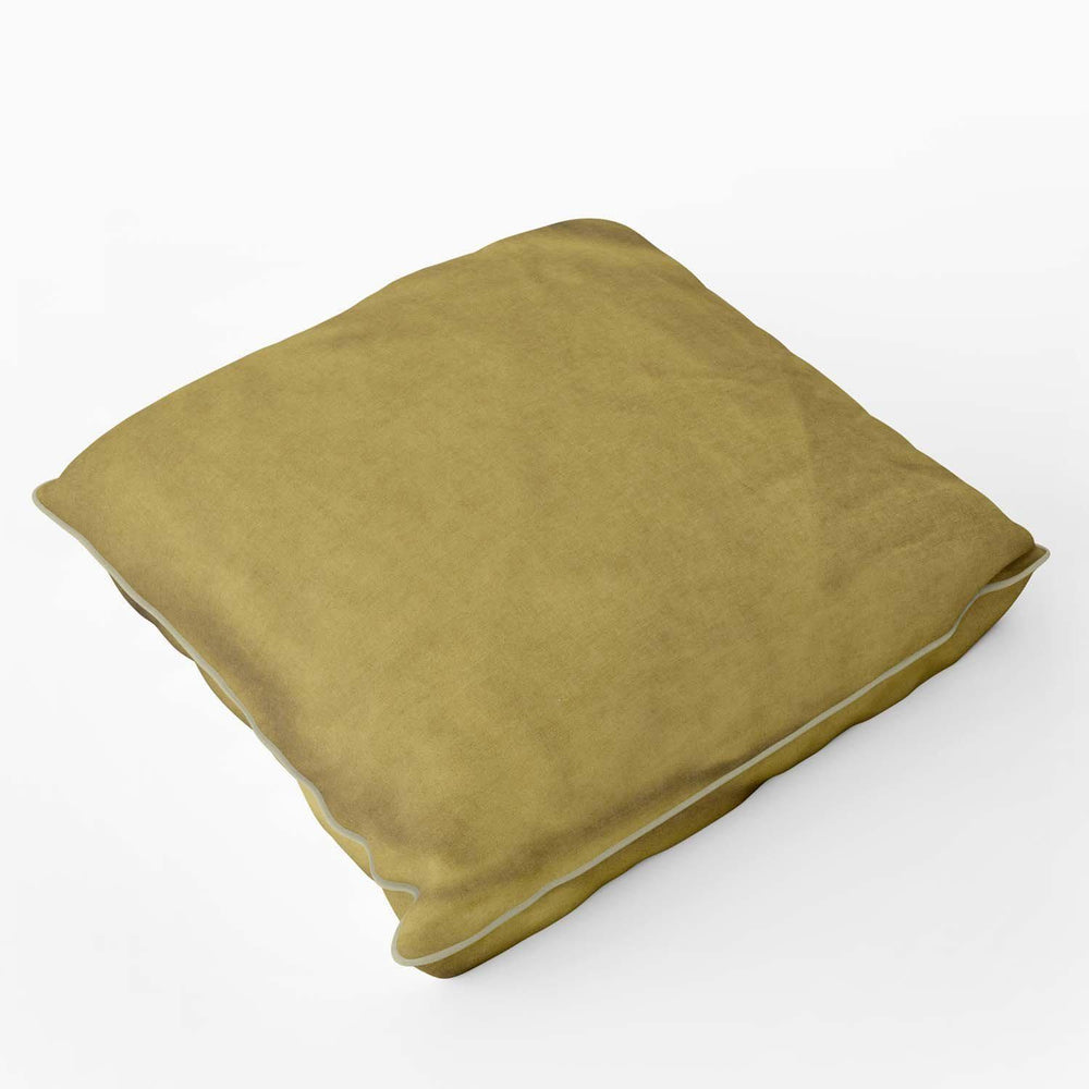 Velvet Velour Cushion Green Piped - Art Print Cushion - Handmade Cushions UK - WeLoveCushions