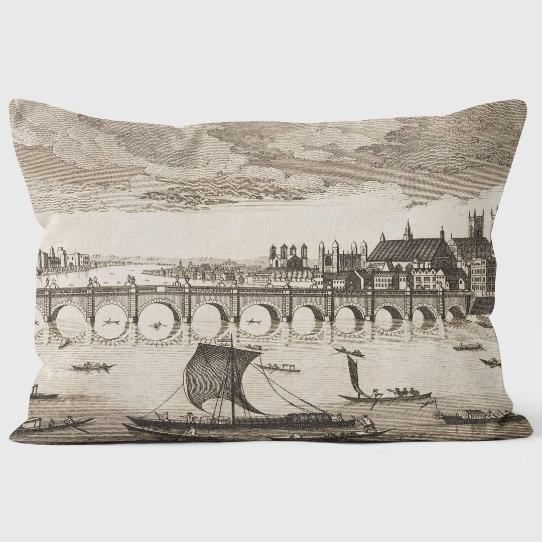 View Of Westminster Bridge- British Library Cushions - Handmade Cushions UK - WeLoveCushions