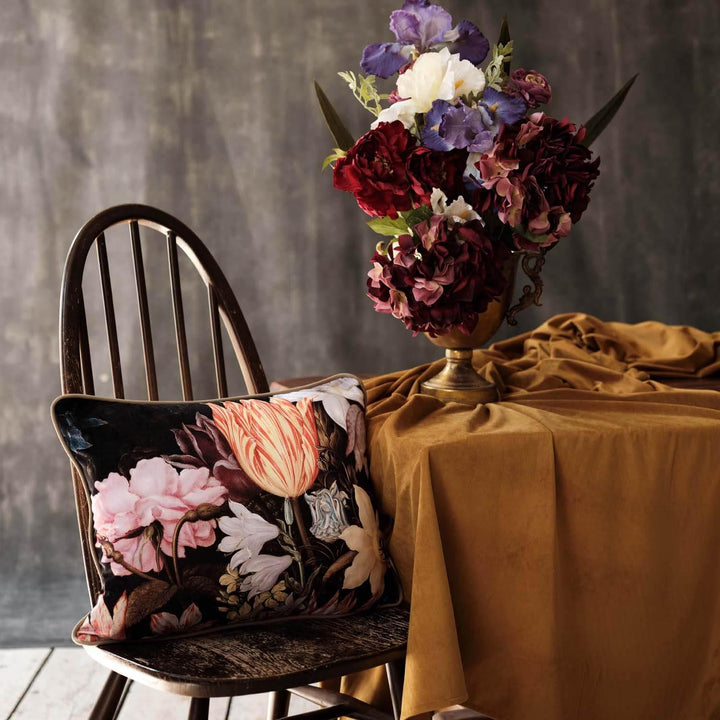 A Still Life of Flowers Aspect 2 - Bosschaert - National Gallery Landscape LUXE Cushion