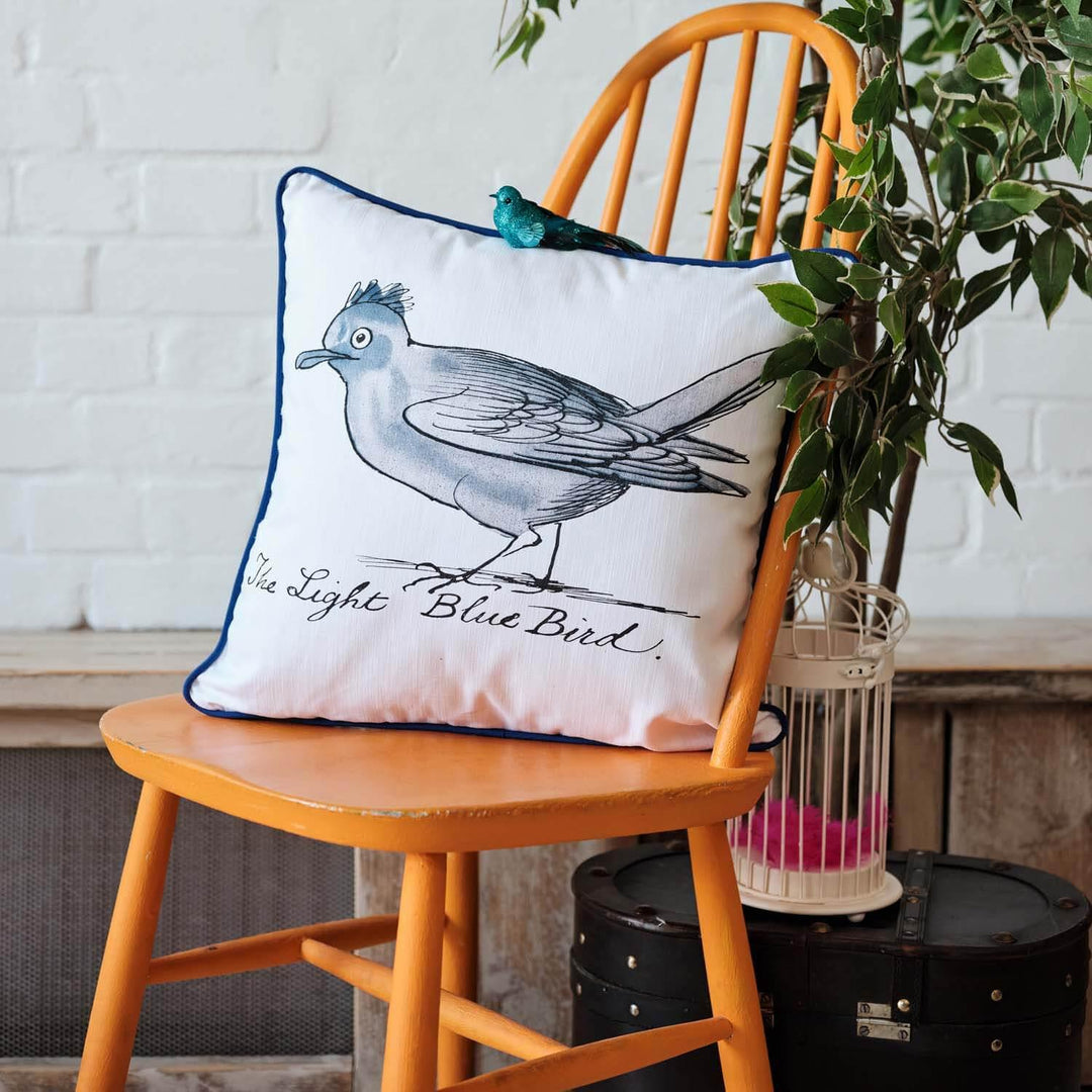 The Light Blue Bird - Edward Lear Cushion