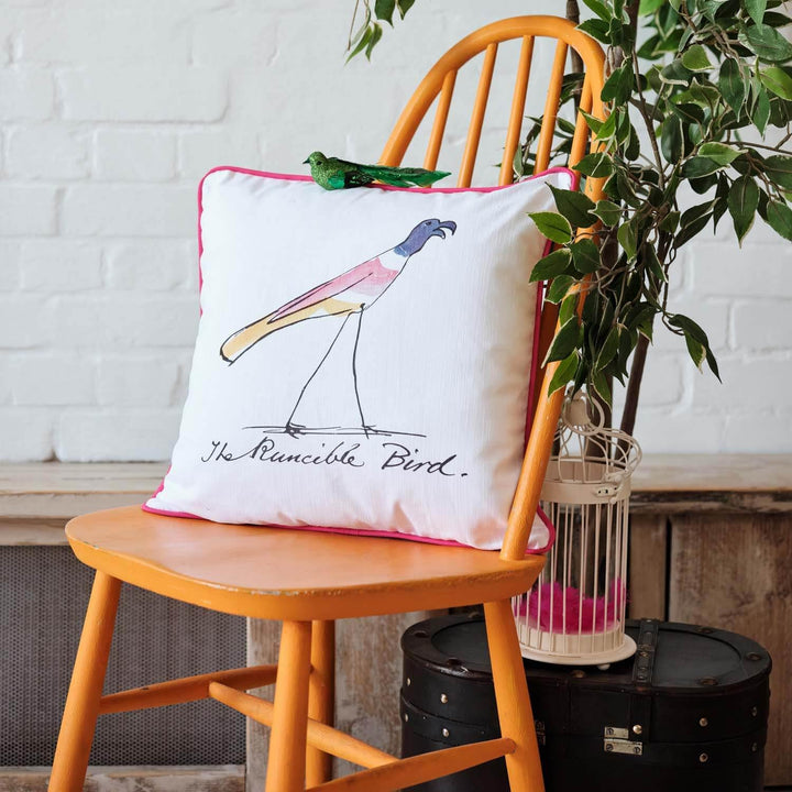 The Runcible Bird - Edward Lear Cushion