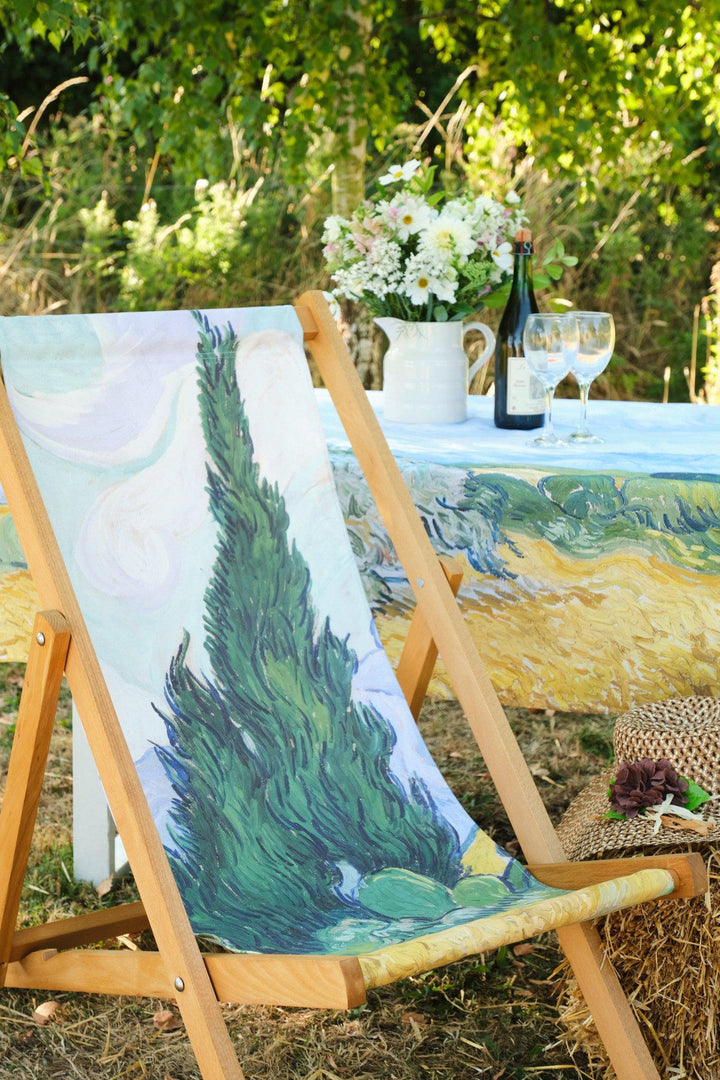 A Wheatfield, with Cypresses - van Gogh - National Gallery Deckchair