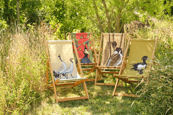 Norfolk Cranes - Robert Gillmor Deckchair