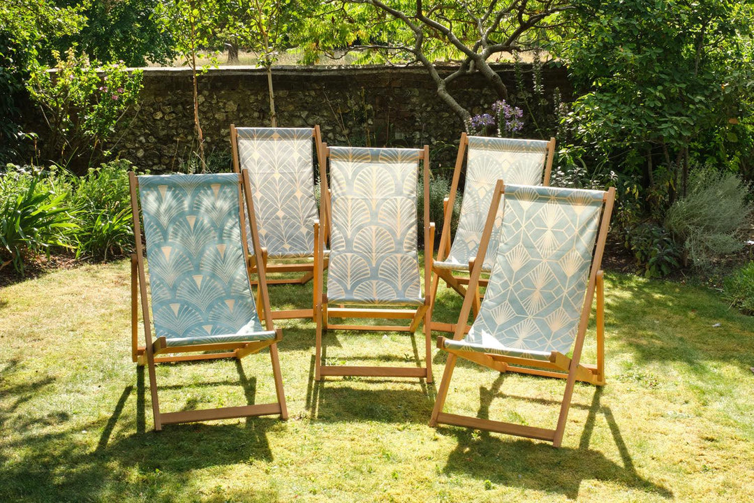 Shell Aqua - Art Deco Deckchair