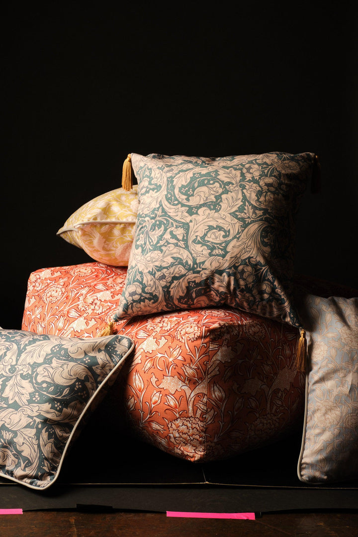 Eyesbright Peach Fuzz - William Morris Cushion