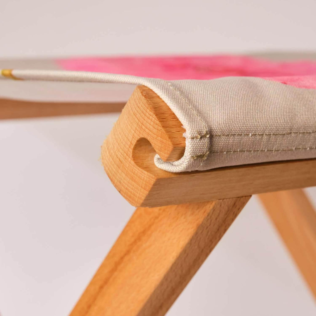 Pink and Rose - William Morris - Glamping Camping Stool