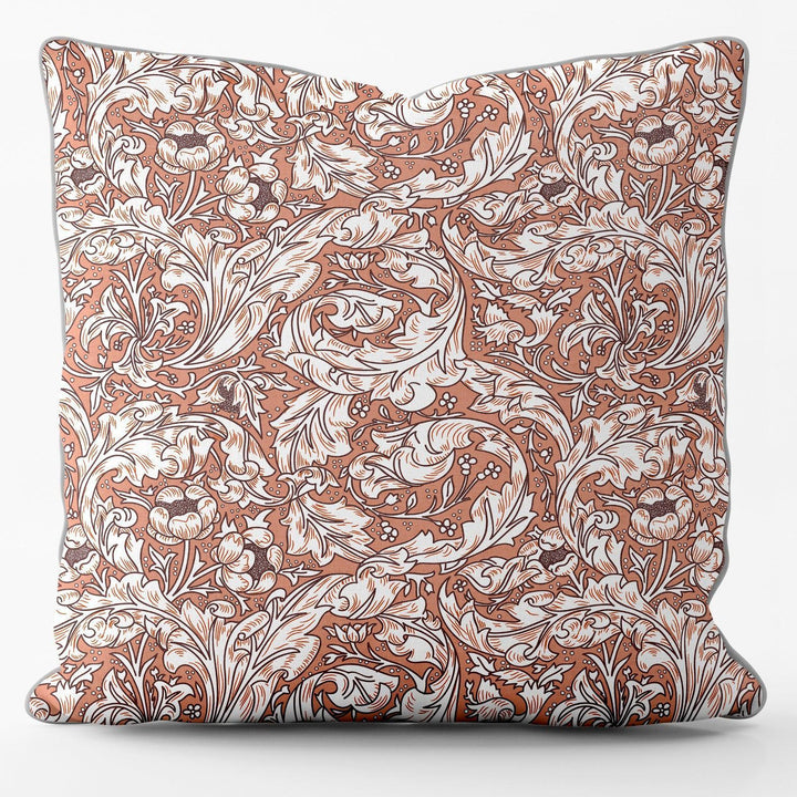 Bachelor's Buttons Dark Peach Fuzz - William Morris Cushion