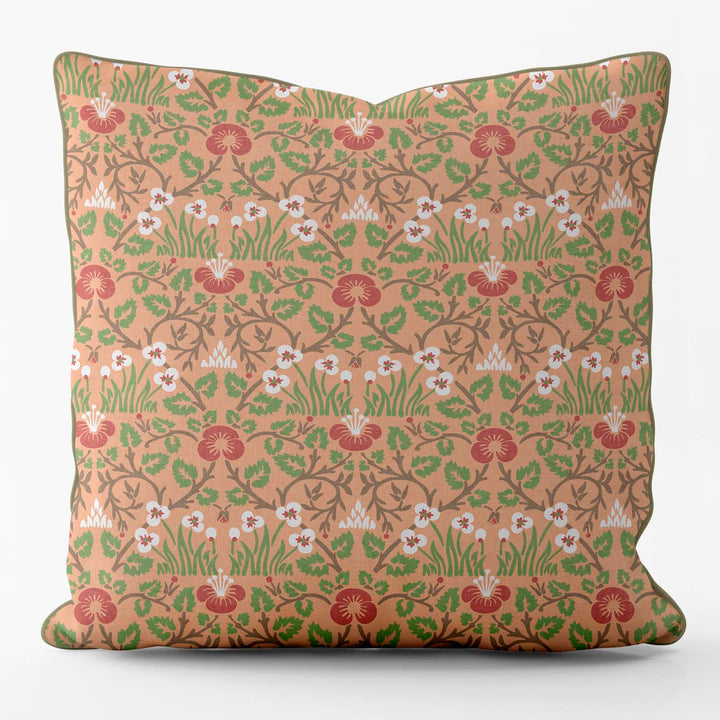 Eyesbright Peach Fuzz - William Morris Cushion