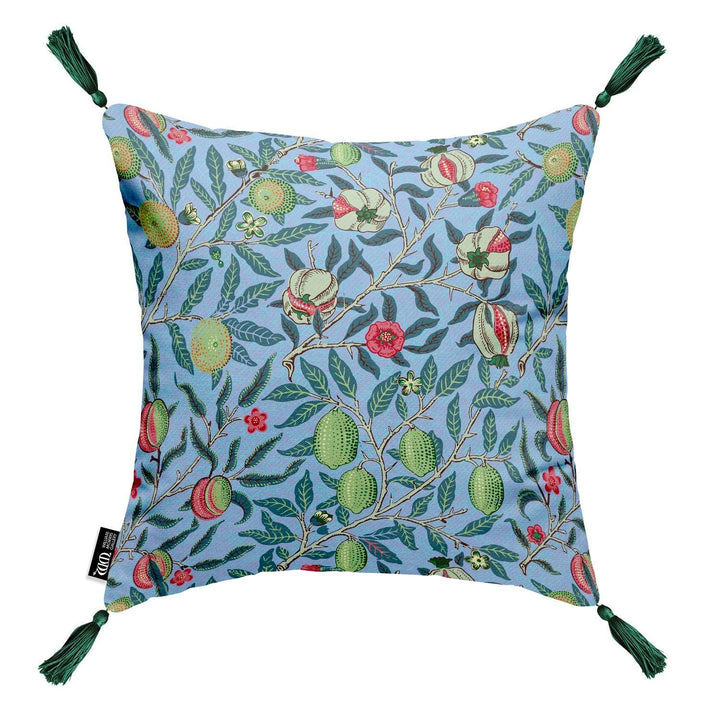 Pomegranate - Green Tassel William Morris Cushion