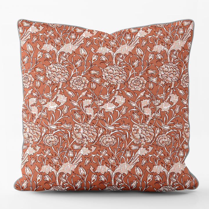 Wild Tulip Dark Peach Fuzz - William Morris Cushion