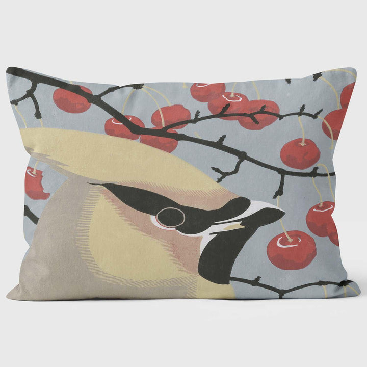 Waxwing - Robert Gillmor Cushion - Handmade Cushions UK - WeLoveCushions