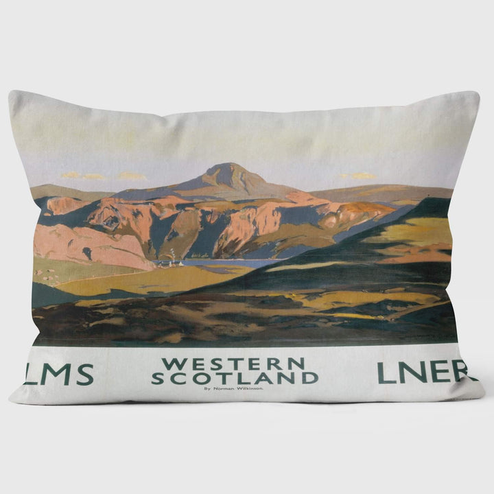 Western Scotland - National Railway Museum Cushion - Handmade Cushions UK - WeLoveCushions