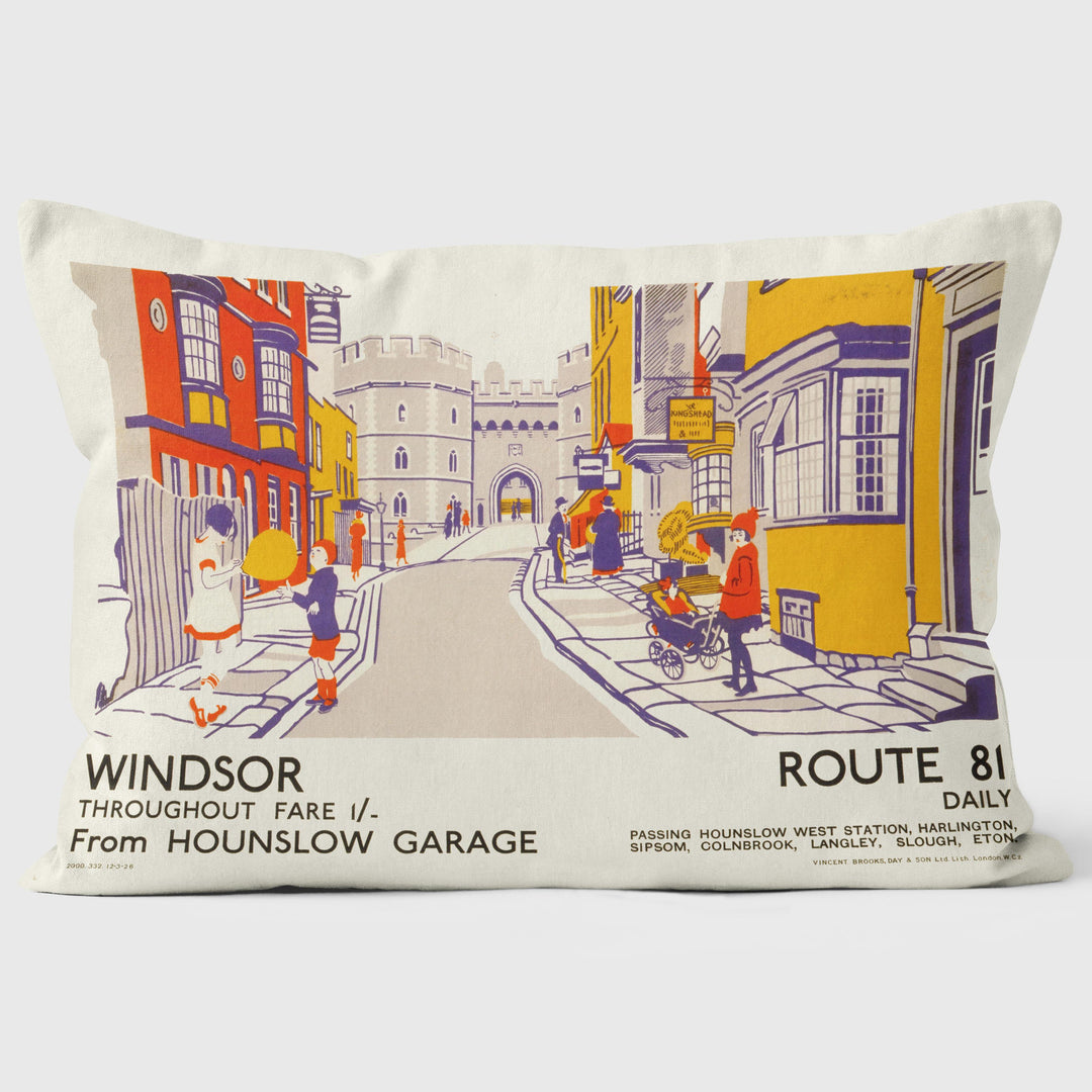 Windsor Route 81 - London Transport Cushion - Handmade Cushions UK - WeLoveCushions