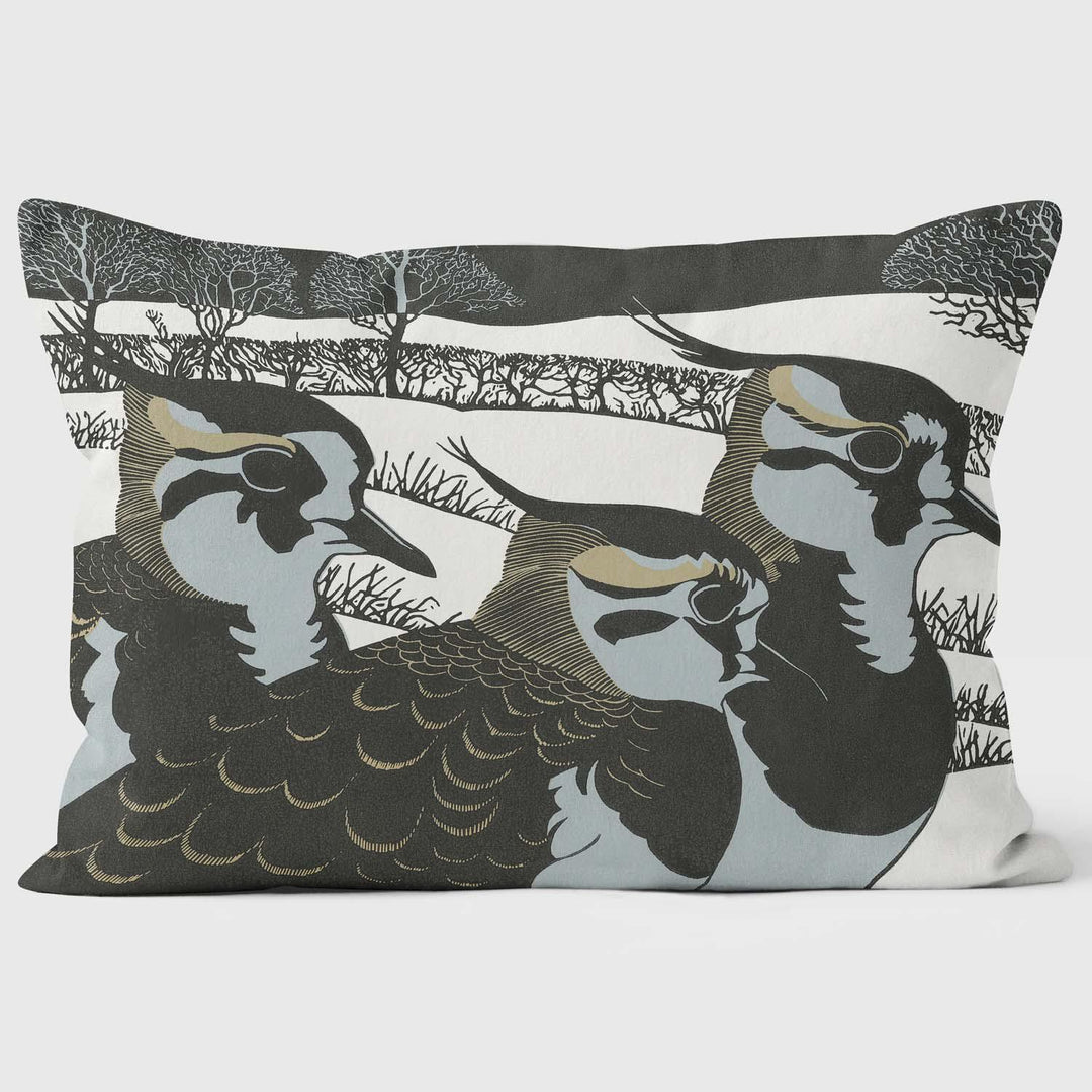 Winter Lapwings - Robert Gillmor Cushion - Handmade Cushions UK - WeLoveCushions