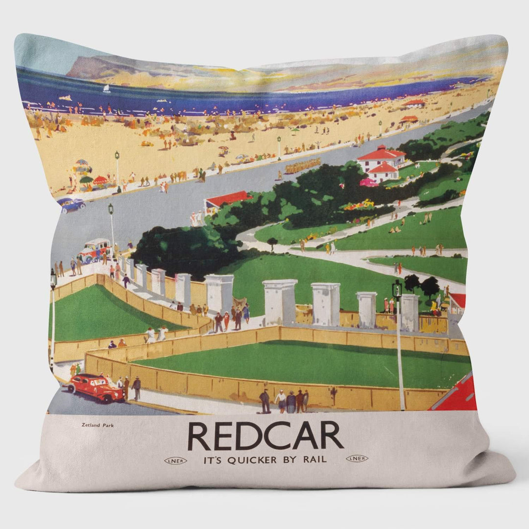 Zetland Park - Redcar LNER 1941 - National Railway Museum Cushion - Handmade Cushions UK - WeLoveCushions