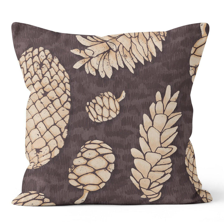 Acorns Brown Cushion - Christmas Seasonal Cushion - Handmade Cushions UK - WeLoveCushions