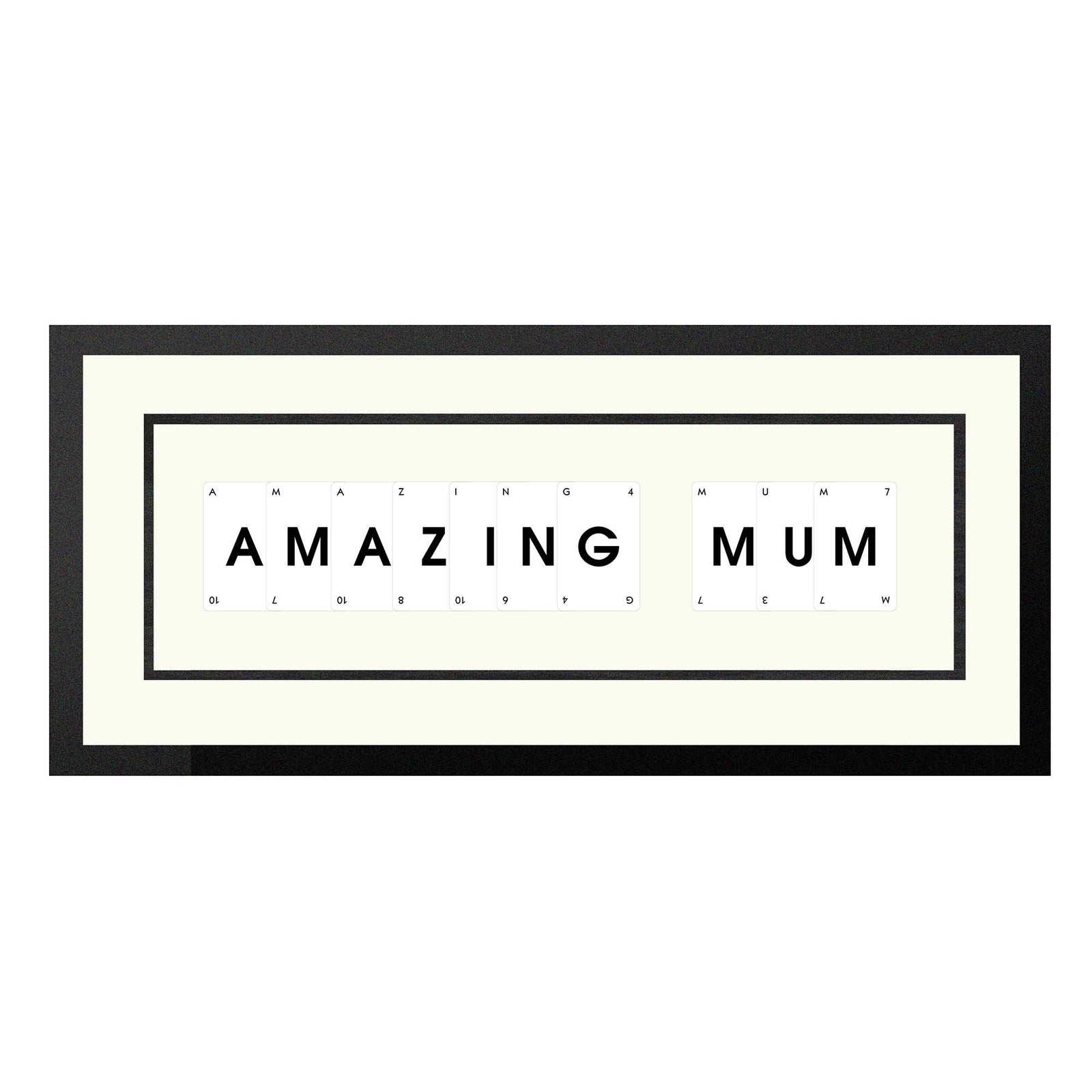 Amazing Mum playing card picture frame wall art gift