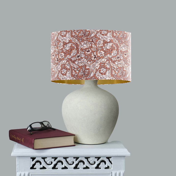 Bachelor's Buttons Dark Peach - William Morris Gallery Lampshade