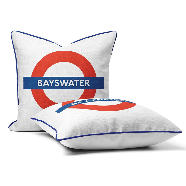 Bayswater London Underground Roundel Cushion