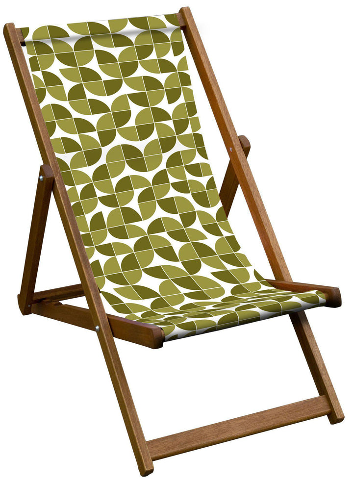 Circles Quarter Green - Abstract Deckchair