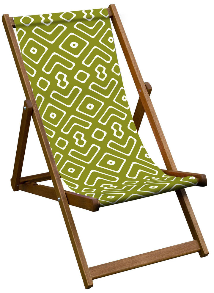 Mouths Green - Abstract Deckchair