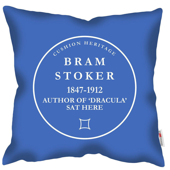 Bram Stoker Plaque - Cushion Heritage - Handmade Cushions UK - WeLoveCushions