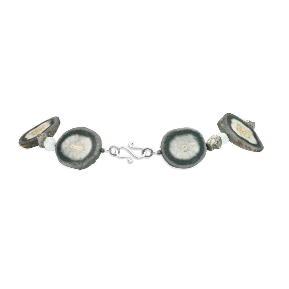 Camilla West Green Amethyst and Aquamarine Necklace