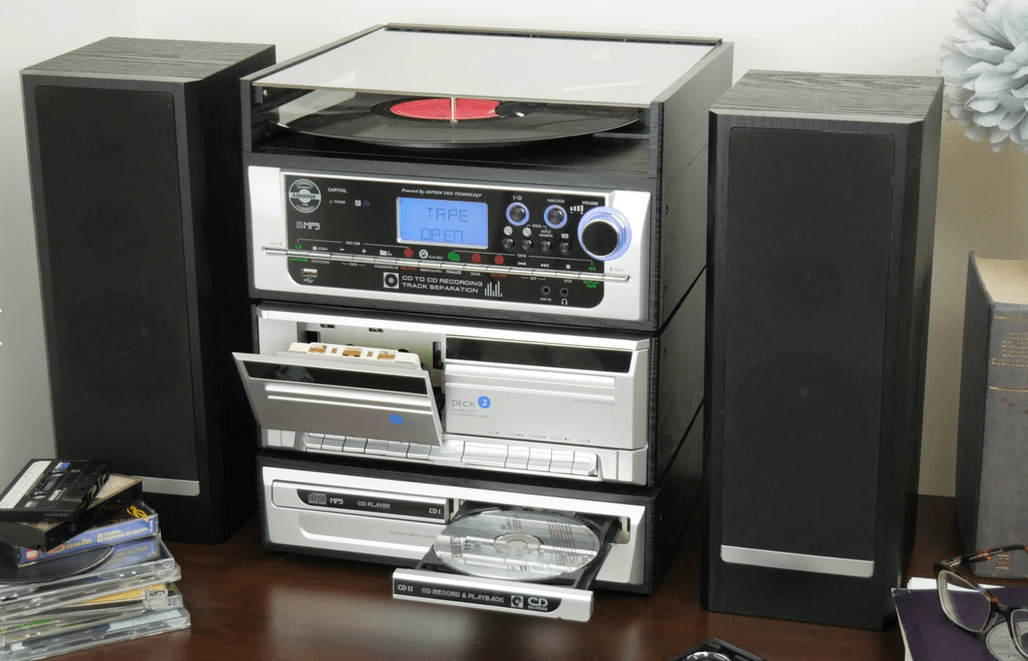 Capitol 7-in-1 Music System CD Recording Cassette MP3 by Steepletone ...