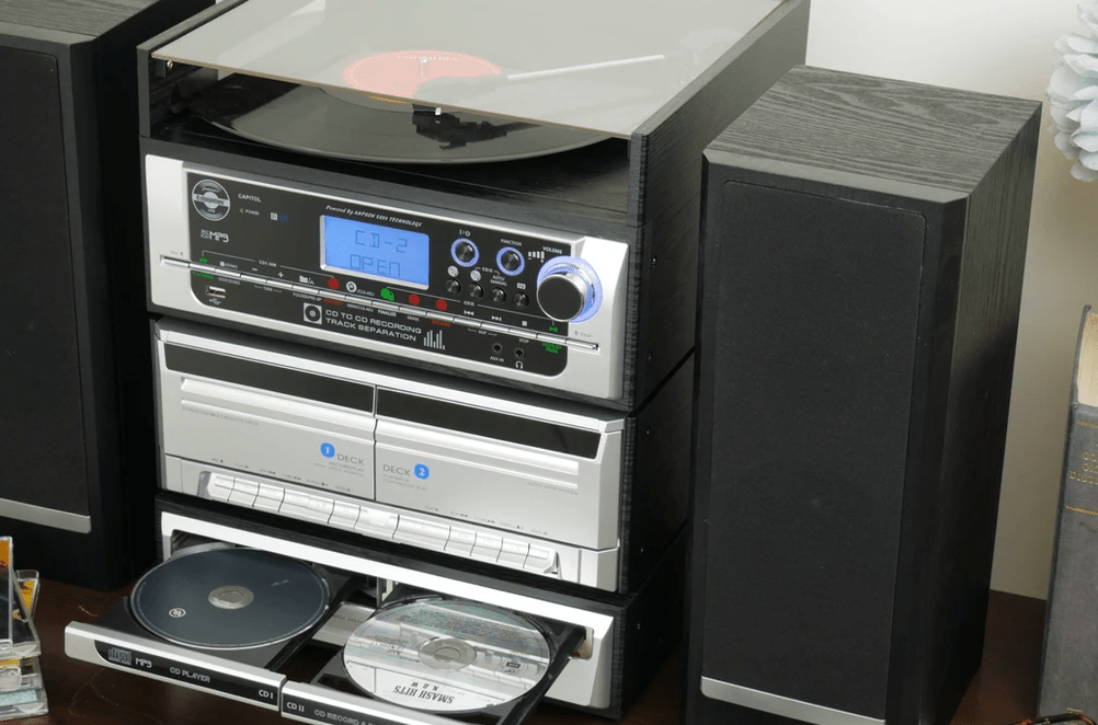Capitol 7-in-1 Music System CD Recording Cassette MP3 by Steepletone ...