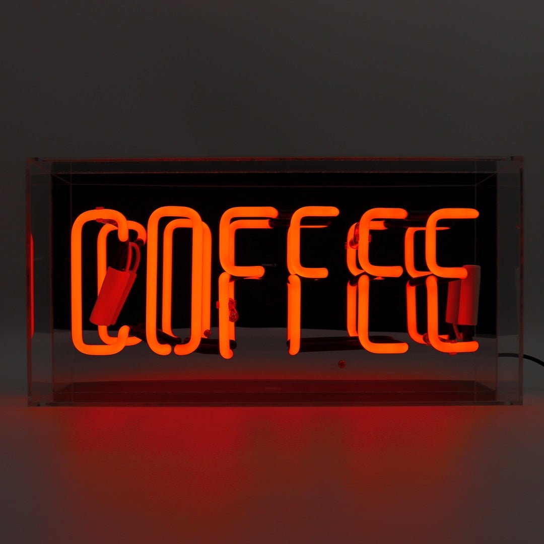 Coffee Glass Neon Sign   Orange product image shown in a home or gift setting