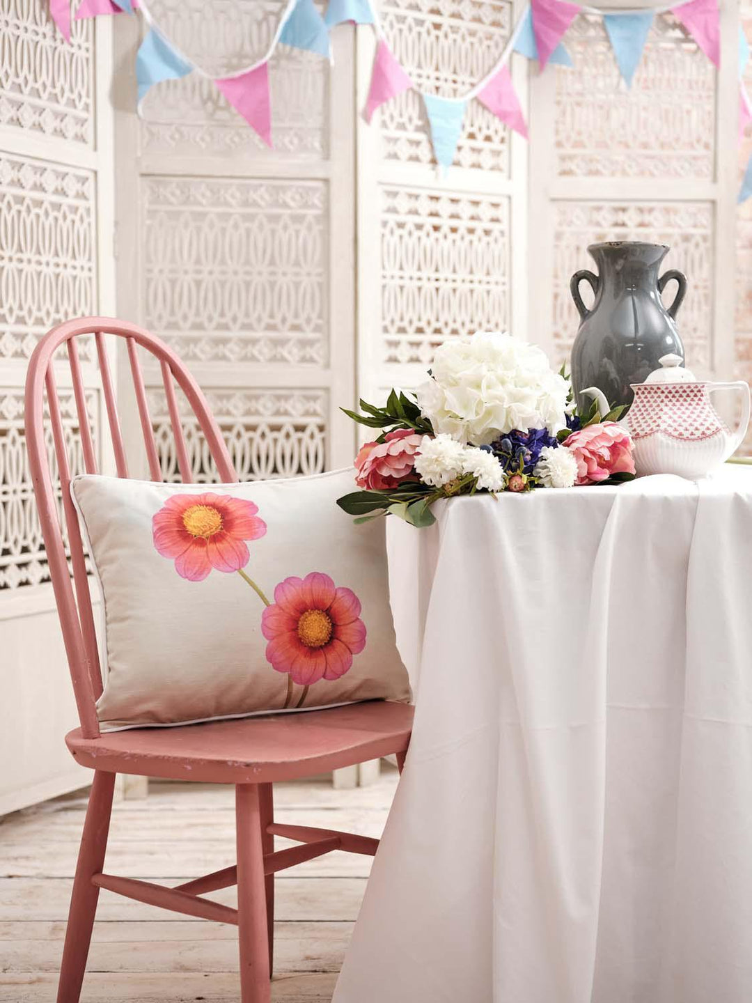 Dahlia Little Jenny - Alfred Wise Cushion - Handmade Cushions UK - WeLoveCushions