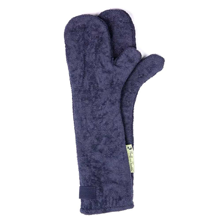 Blackberry purple dog drying mitts for fast paw drying