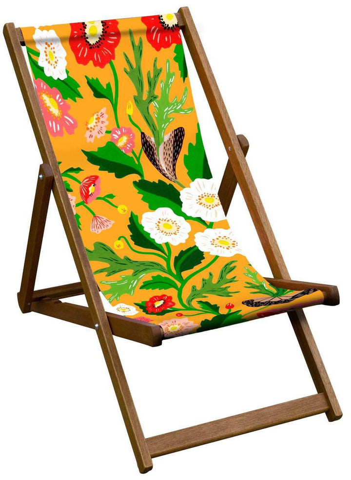 Exotic Floral Yellow - House Of Turnowsky Deckchair