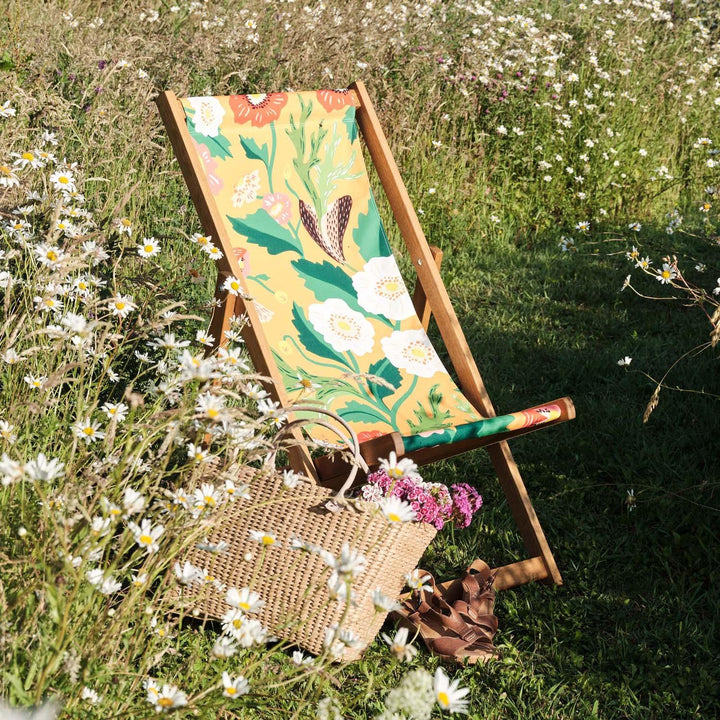 Exotic Floral Yellow - House Of Turnowsky Deckchair