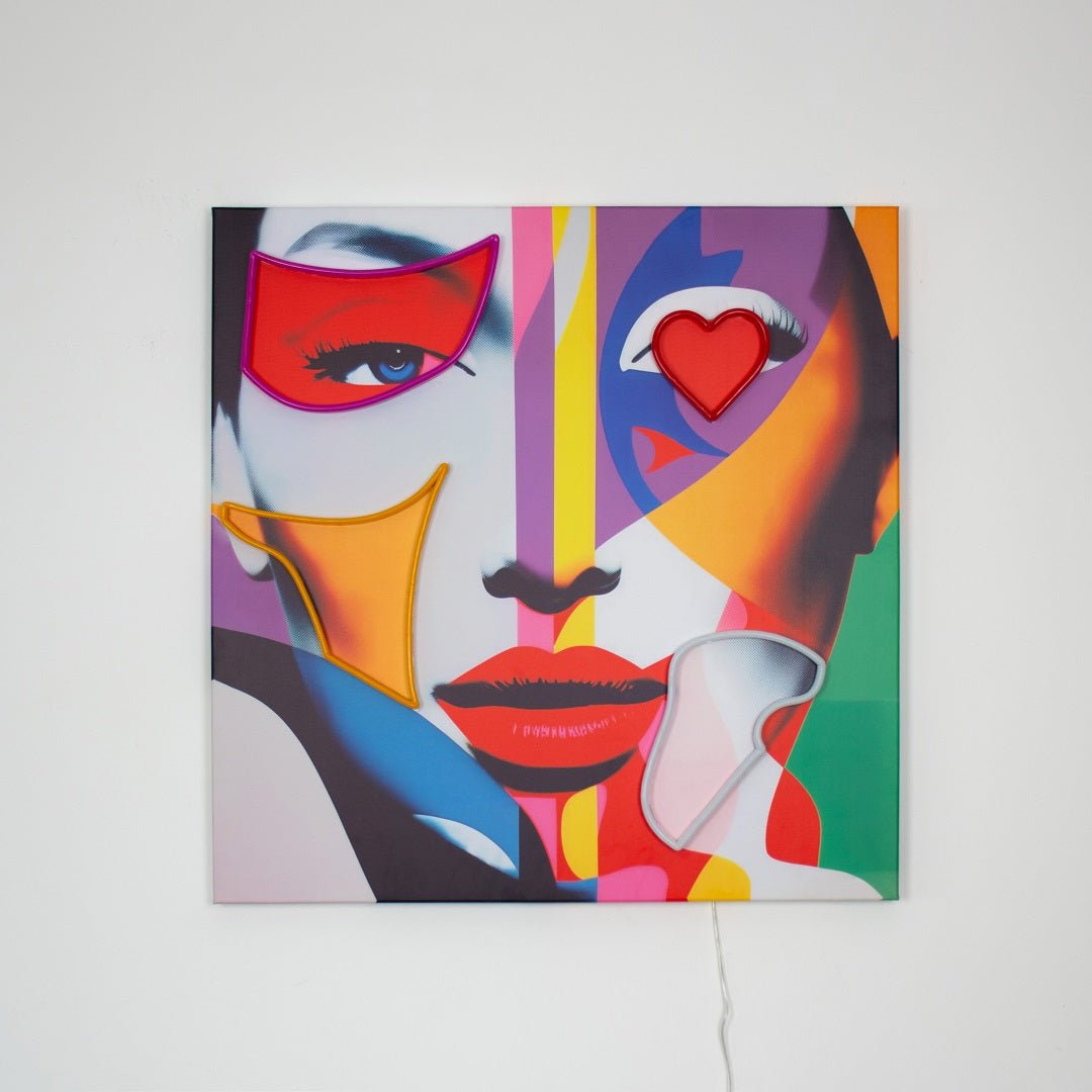 Face Shapes   Wall Painting (LED Neon) product image shown in a home or gift setting