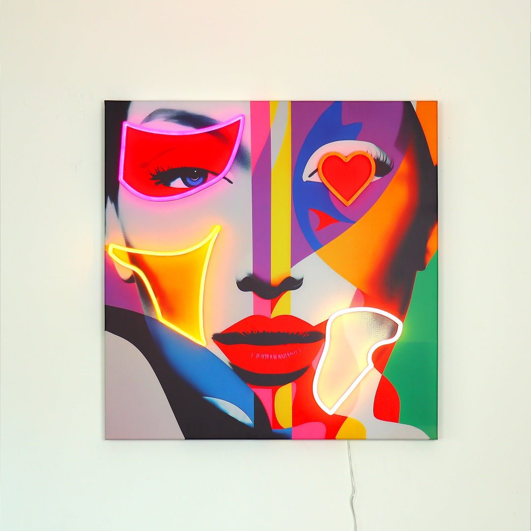Face Shapes   Wall Painting (LED Neon) product image shown in a home or gift setting