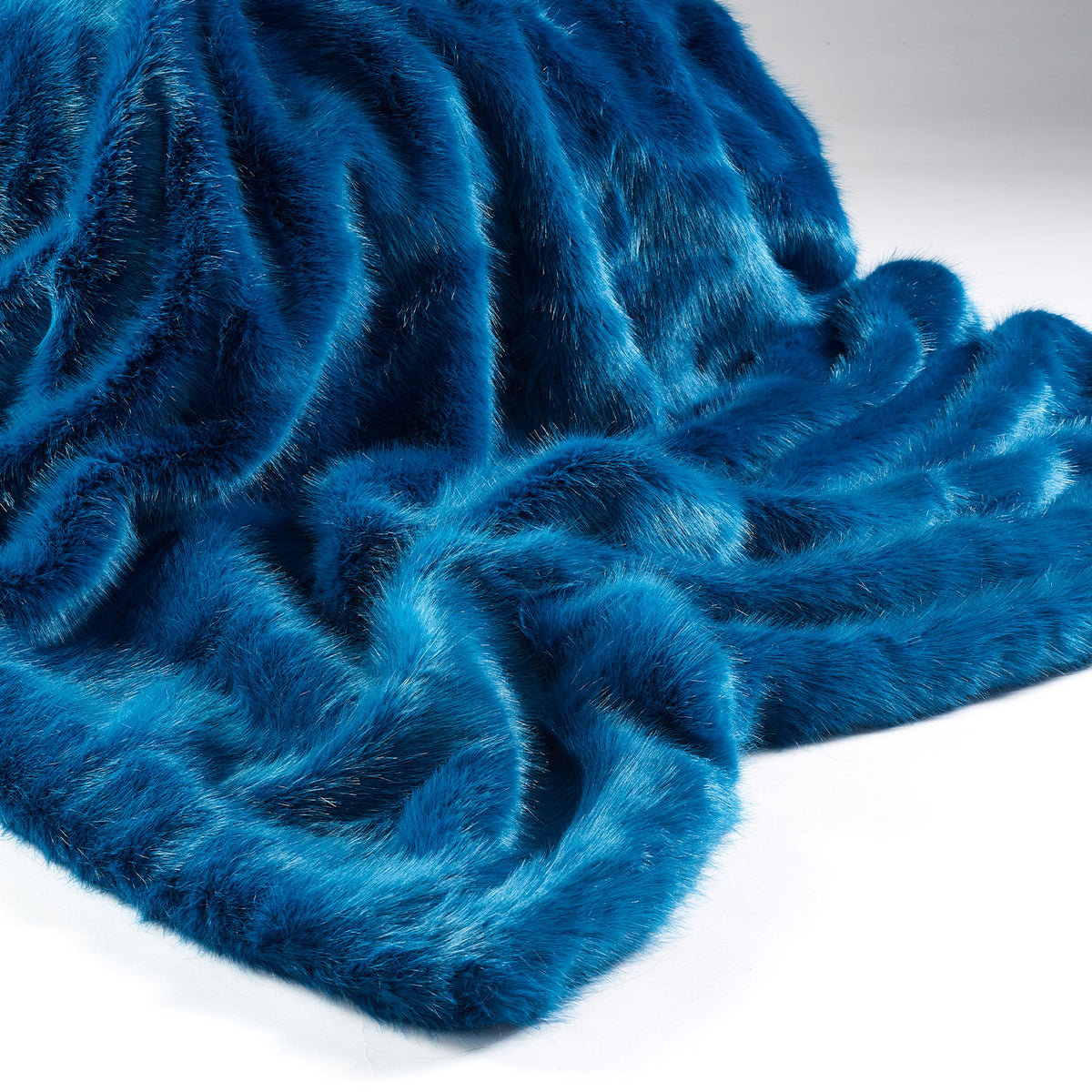 London Bluestone faux fur throw by Katrina Hampton