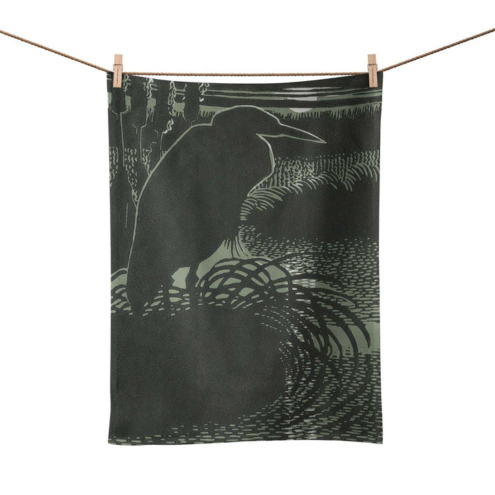 Heron Moonrise - Robert Gillmor Tea Towel