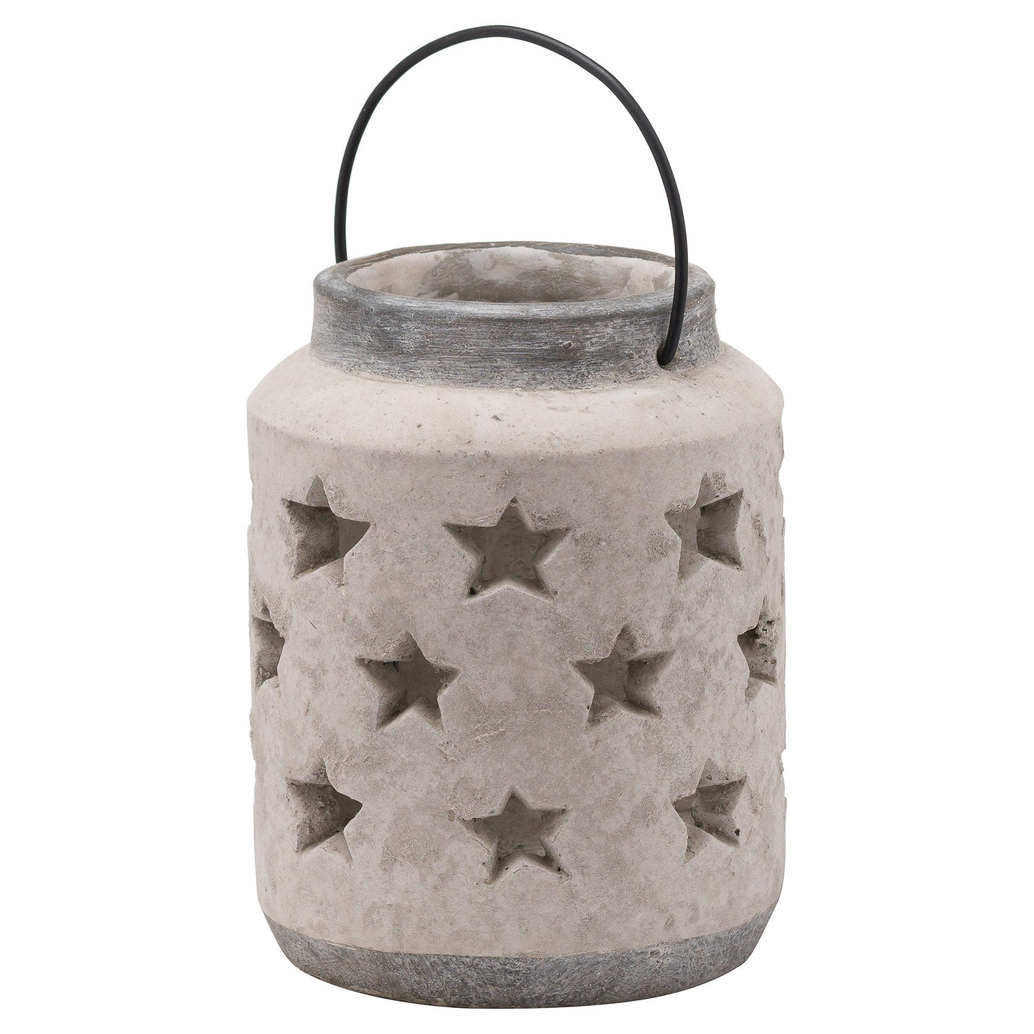 Hill Interiors Bloomville Large Stone Star Lantern  Premium Home Decor Accent  stylish decorative home accessory