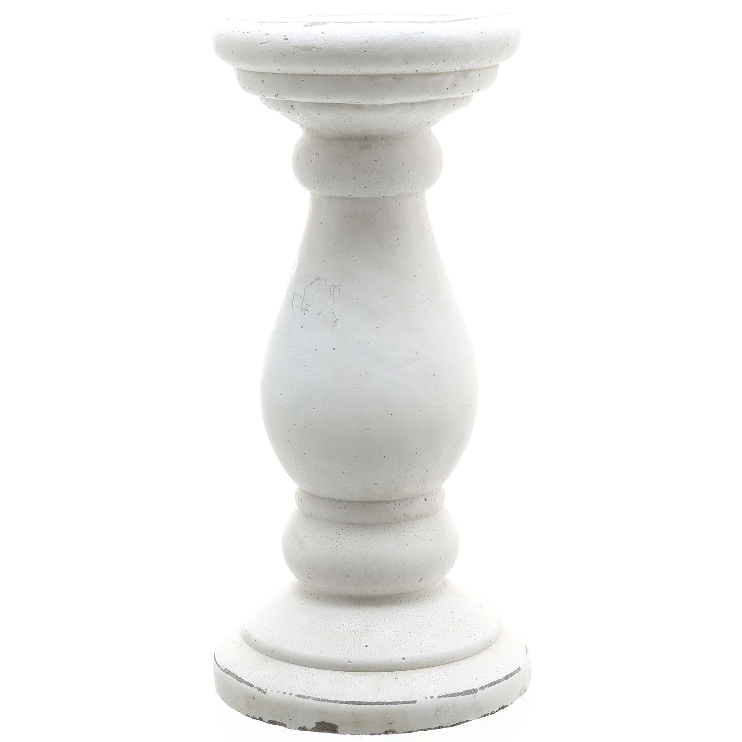 Hill Interiors Large Matt White Ceramic Candle Holder  Premium Home Decor Accent  stylish decorative home accessory