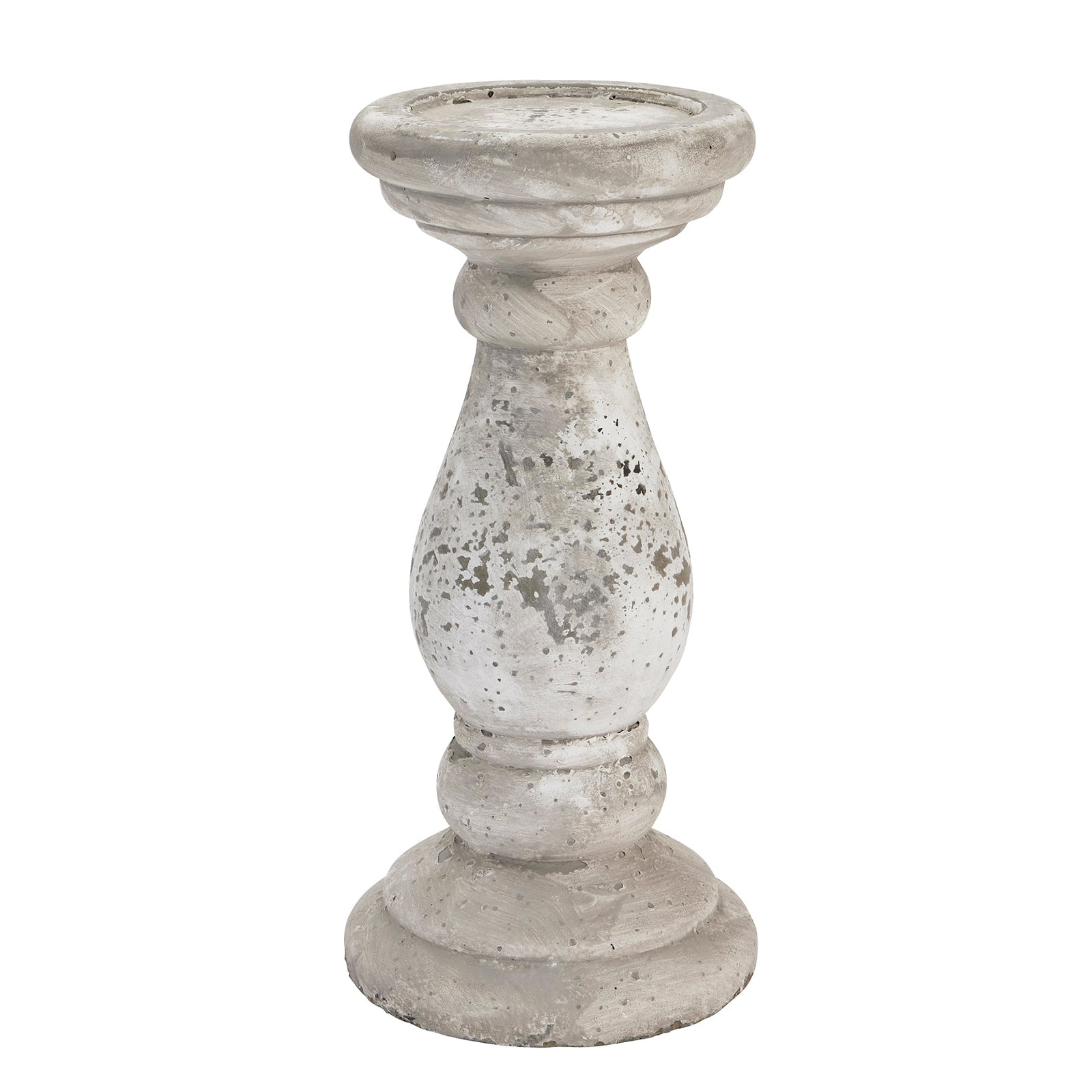 Hill Interiors Large Stone Ceramic Candle Holder  Premium Home Decor Accent  stylish decorative home accessory