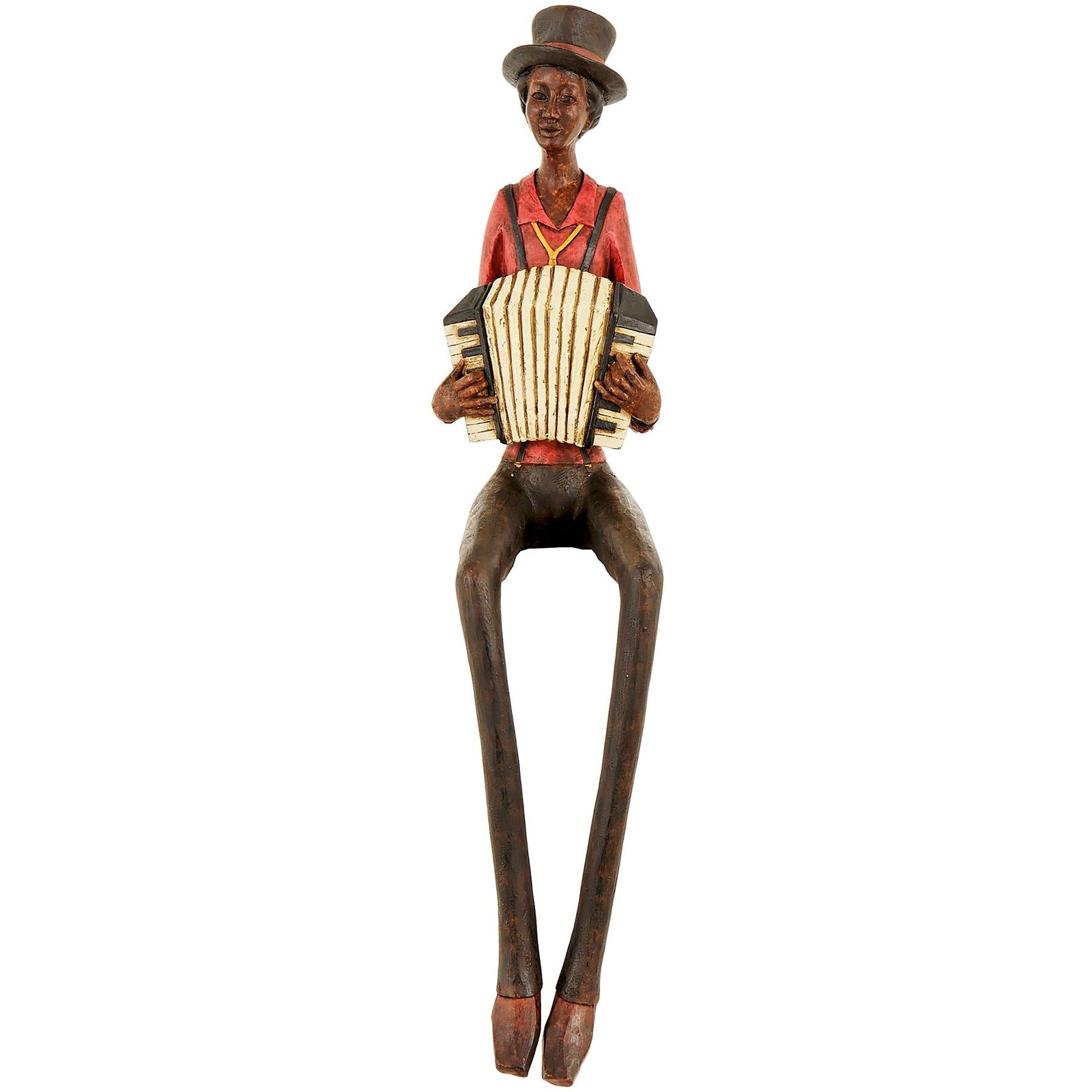 Hill Interiors Sitting Jazz Band Squeeze Box  Premium Home Decor Accent  stylish decorative home accessory