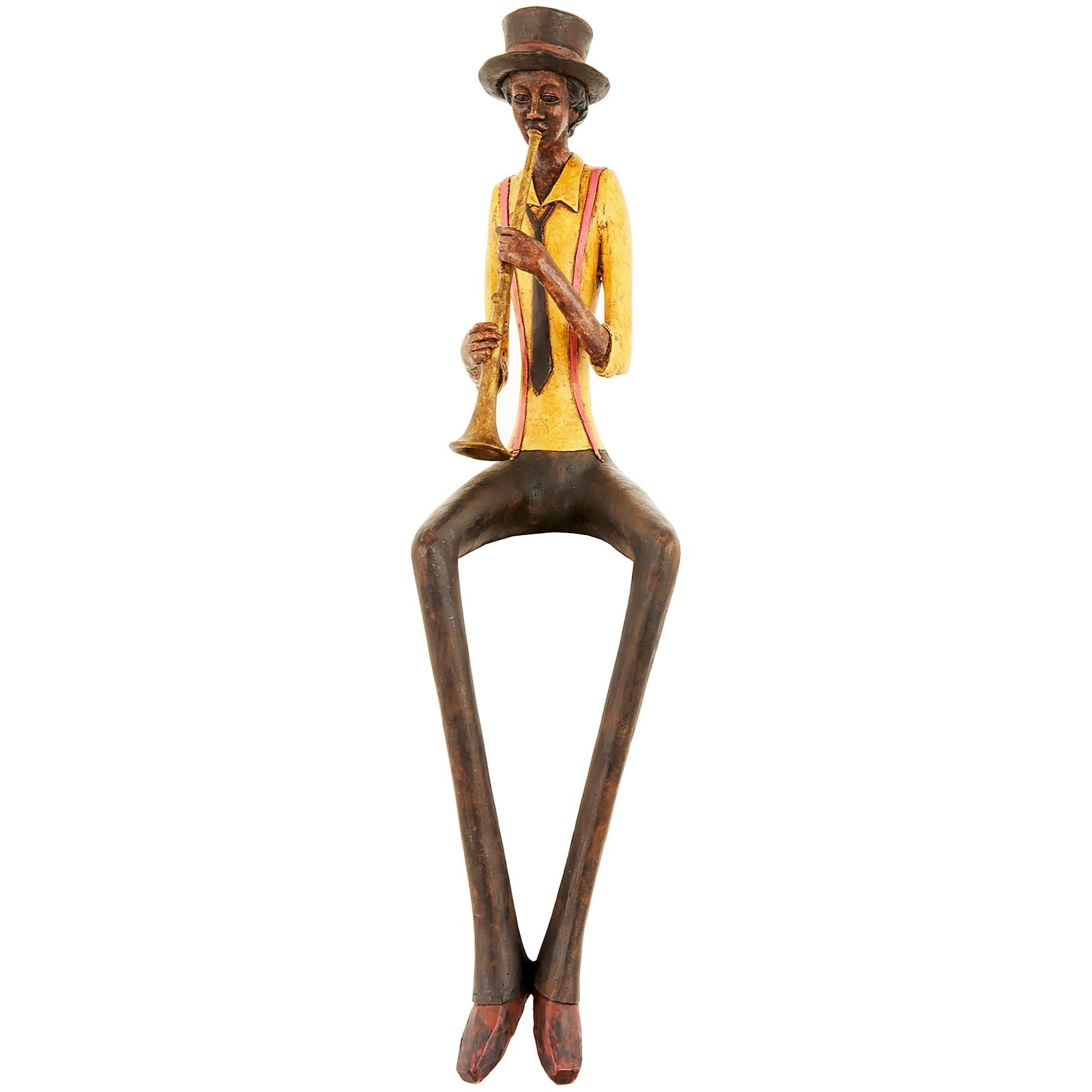 Hill Interiors Sitting Jazz Band Trumpeter  Premium Home Decor Accent  stylish decorative home accessory