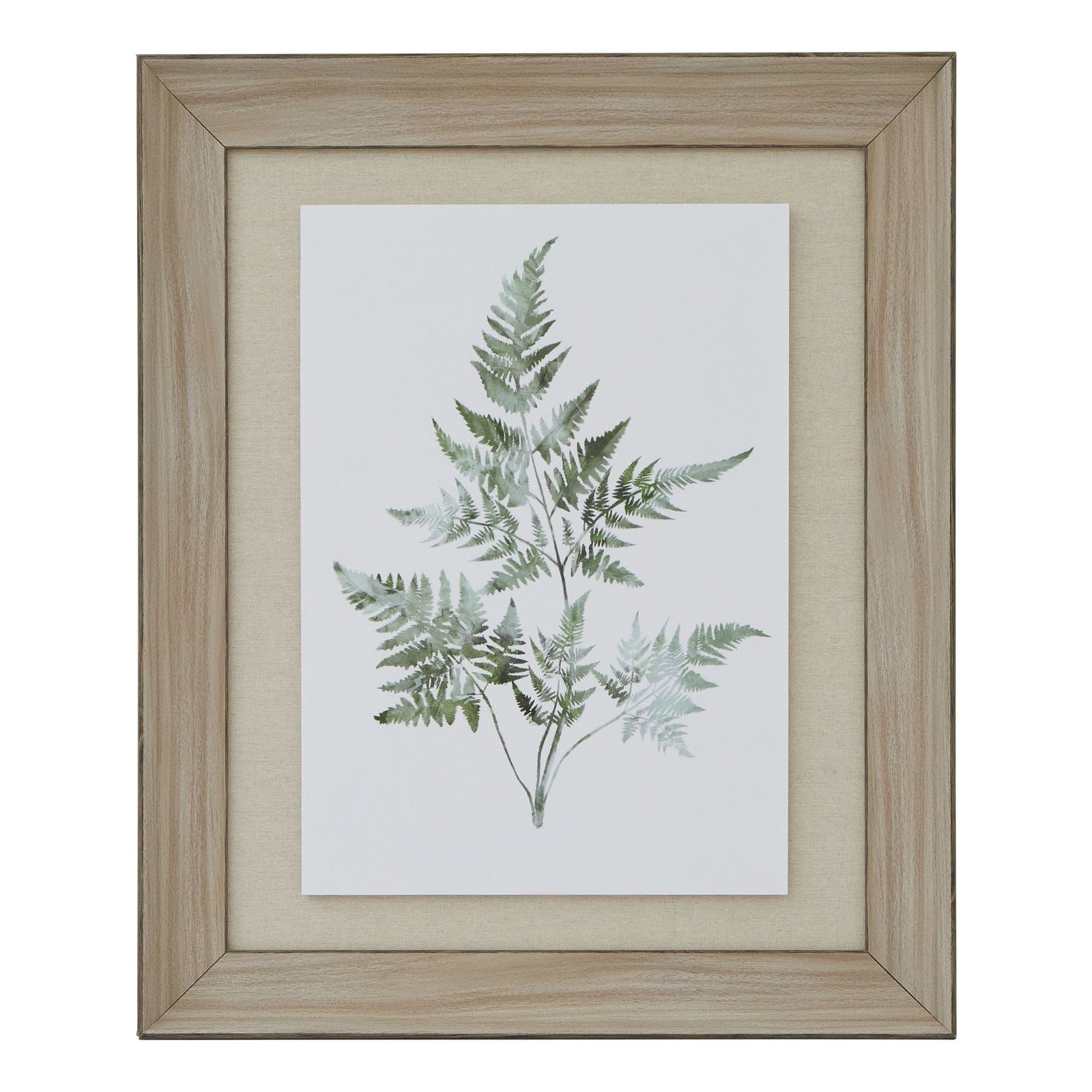 Hill Interiors Watercolour Bracken Fern In Washed Wood Frame  Premium Home Decor Accent  stylish decorative home accessory